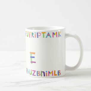 Colorful and Playful Alphabet Design Coffee Mug