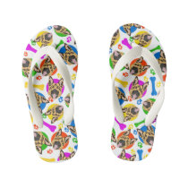 Colorful and playful German Shepherd Kid's Flip Flops Colorful and playful German Shepherd Kid's Flip Flops