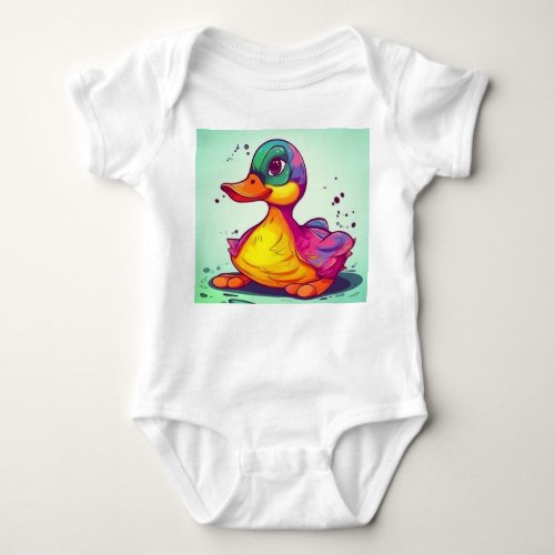 Colorful and Playful Rubber Duck _ Perfect for Kid Baby Bodysuit