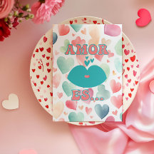 Colorful and playful Valentines Greting Card
