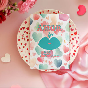 Colorful and playful Valentines Greting Card