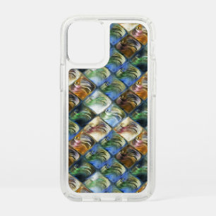 Colorful and polished tiles made of wood or stone  speck iPhone 12 mini case