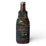 colorful and repeated names - personalized bottle cooler