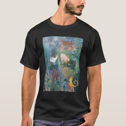 Colorful and Strange Birds and Trees T_Shirt