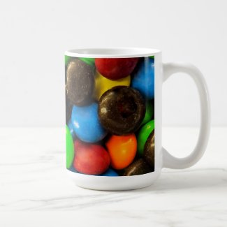 colorful and sweet candies mug