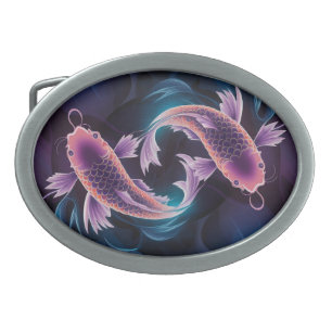 Colorful and Translucent Exotic Fish Aquarium Belt Buckle