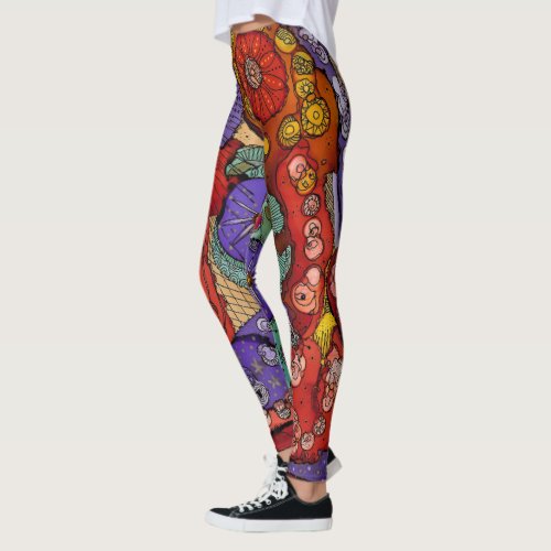 Colorful and Trendy Abstract Pattern Leggings