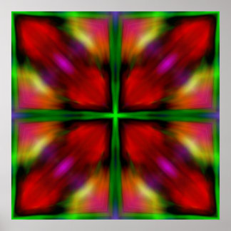 Colorful and unique abstract art poster