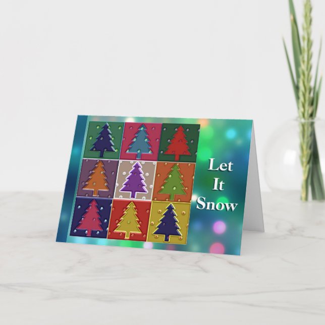 Colorful And Unique Holiday Greeting Card (Front)