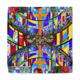 Colorful and Vibrant Stained Beautiful Bandana