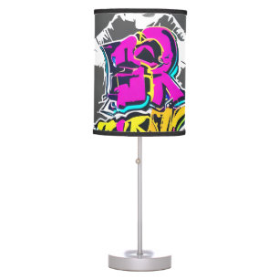 Colorful and Whimsical Graffiti Style Table Lamp