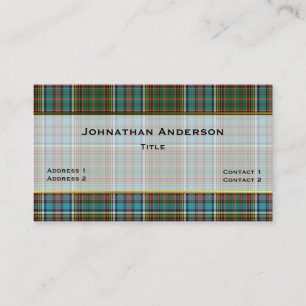 Colorful Anderson Plaid Custom Business Card
