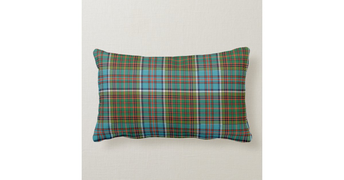 Colorful Anderson Tartan Plaid Lumbar Pillow