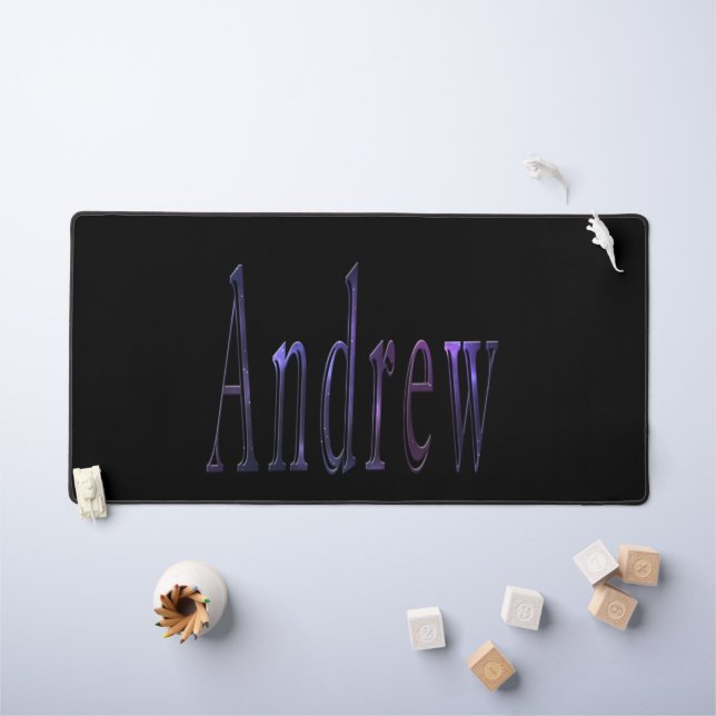 Colorful Andrew Name, Desk Mat (Kids Table)