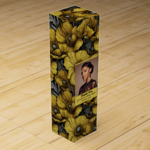 Colorful Anemones Surprise Birthday Personalized Wine Box
