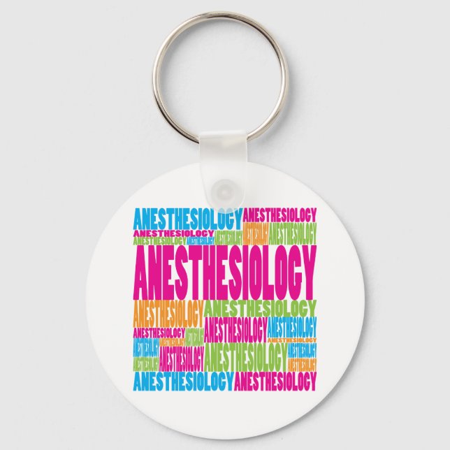 Colorful Anesthesiology Keychain (Front)