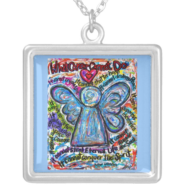 Colorful Angel Cancer Cannot Necklace Jewelry (Front)