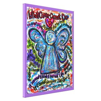 Colorful Angel Cancer Cannot Poem Canvas Art Print