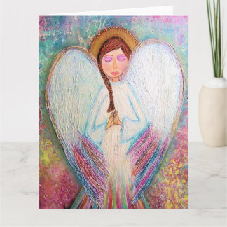 Colorful Angel Card blank inside