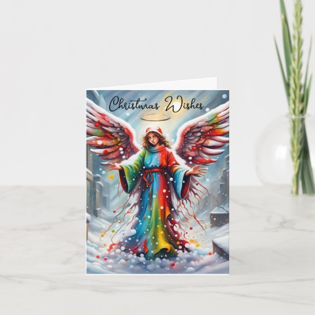colorful angel christmas card (Front)