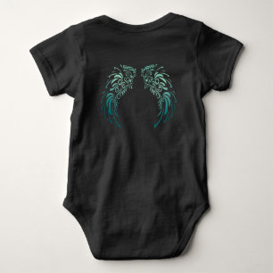 Colorful Angel Feathers Baby Bodysuit