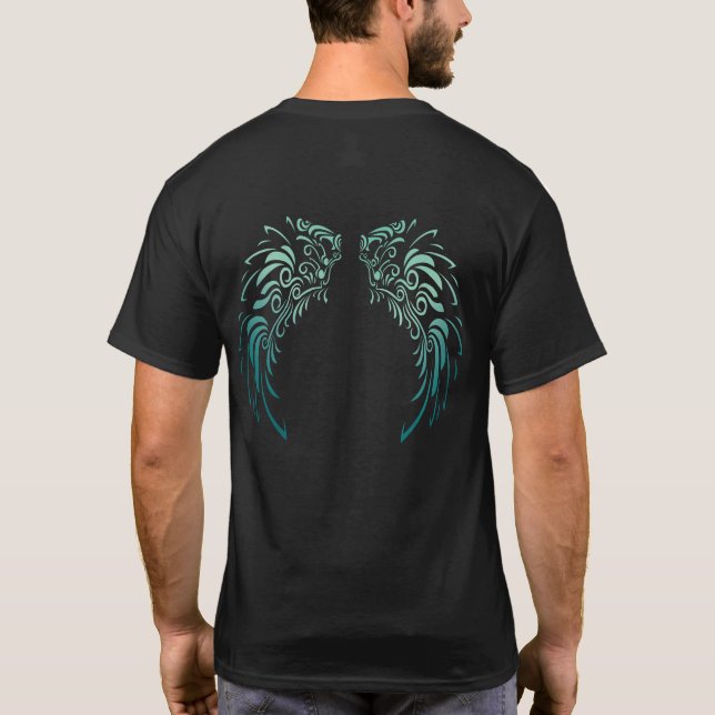 Colorful Angel Feathers T-Shirt (Back)