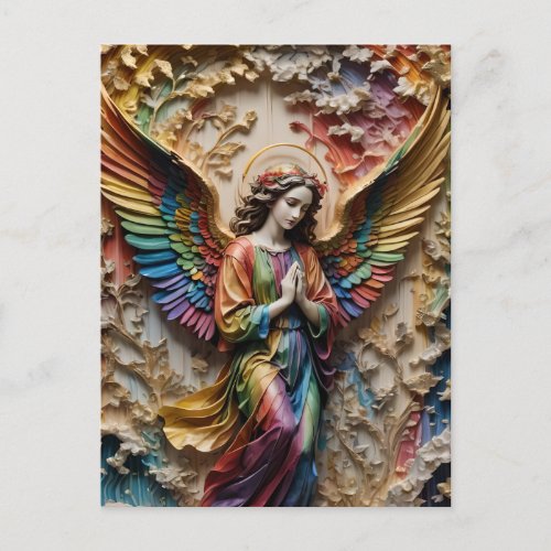 Colorful Angel Postcard