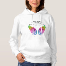 Colorful Angel Wings with Mark Twain Quote