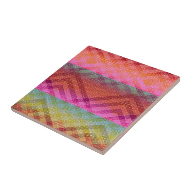 Colorful Angles Ceramic Tile (Side)