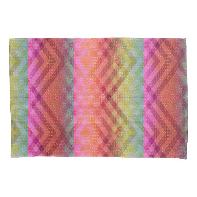 Colorful Angles Pillow Case (Front)