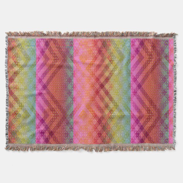 Colorful Angles Throw Blanket (Front)