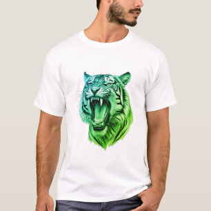 Colorful Angry Lion Head Luxury T-Shirt 