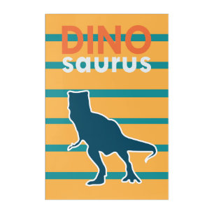 Colorful angry t-rex dinosaur for boys acrylic print