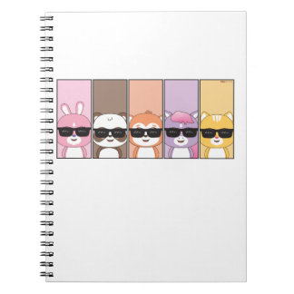 Colorful Animal Design Spiral Photo Notebook