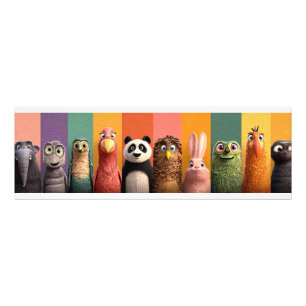 Colorful Animal Parade Poster  Description: