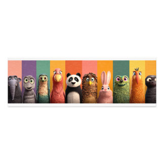 Colorful Animal Parade Poster Description: