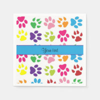 Colorful Animal Paw Prints