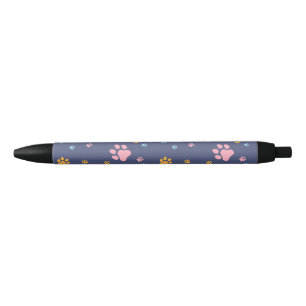 Colorful Animal Paw Prints Pattern Pen