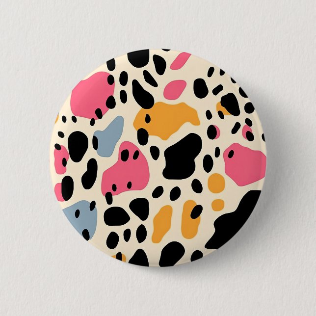 Colorful Animal Print 07 Button (Front)