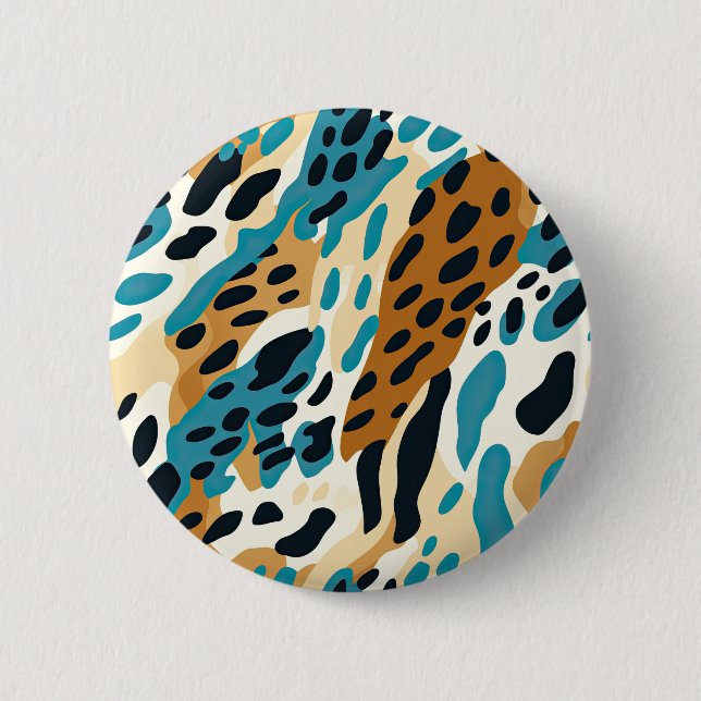 Colorful Animal Print 09 Button (Front)