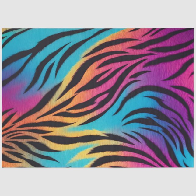 Colorful Animal Print Art Tissue Paper (Front)