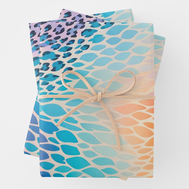 Colorful Animal Print Art Wrapping Paper Sheets (Creator Uploaded)