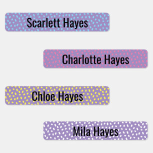 Colorful Animal Print Kids' Labels