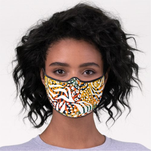 Colorful Animal Print Pattern Premium Face Mask