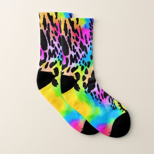 Colorful Animal Print Pattern Socks