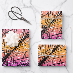 Colorful Animal Print & Paw Texture Wrapping Paper Sheets