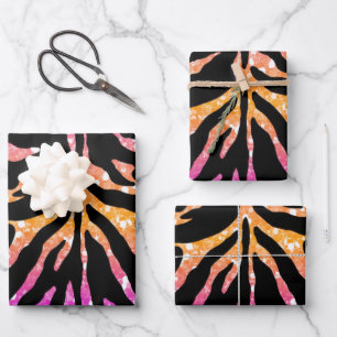 Colorful Animal Print & Paw Texture Wrapping Paper Sheets