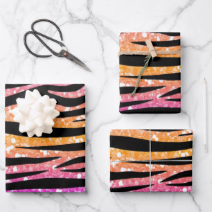 Colorful Animal Print & Paw Texture Wrapping Paper Sheets