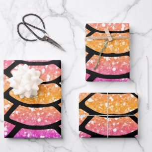Colorful Animal Print & Paw Texture Wrapping Paper Sheets