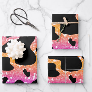 Colorful Animal Print & Paw Texture Wrapping Paper Sheets